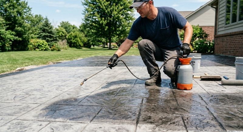 Stained Concrete Installation in Dallas, TX