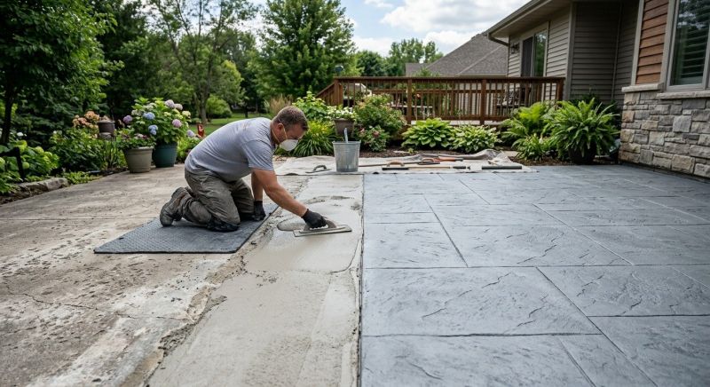 Stamped Cement Installation in Frisco, TX