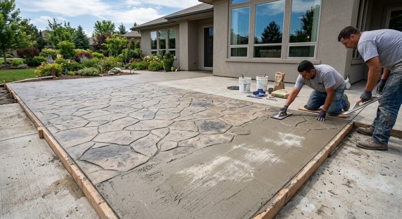 Textured Concrete Installation in Frisco, TX