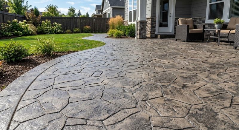 Textured Concrete Installation in Fort Worth, TX