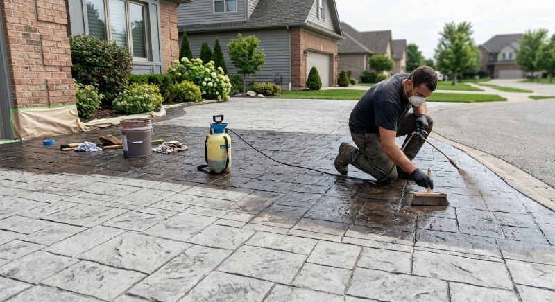 Cement Staining in Dallas, TX